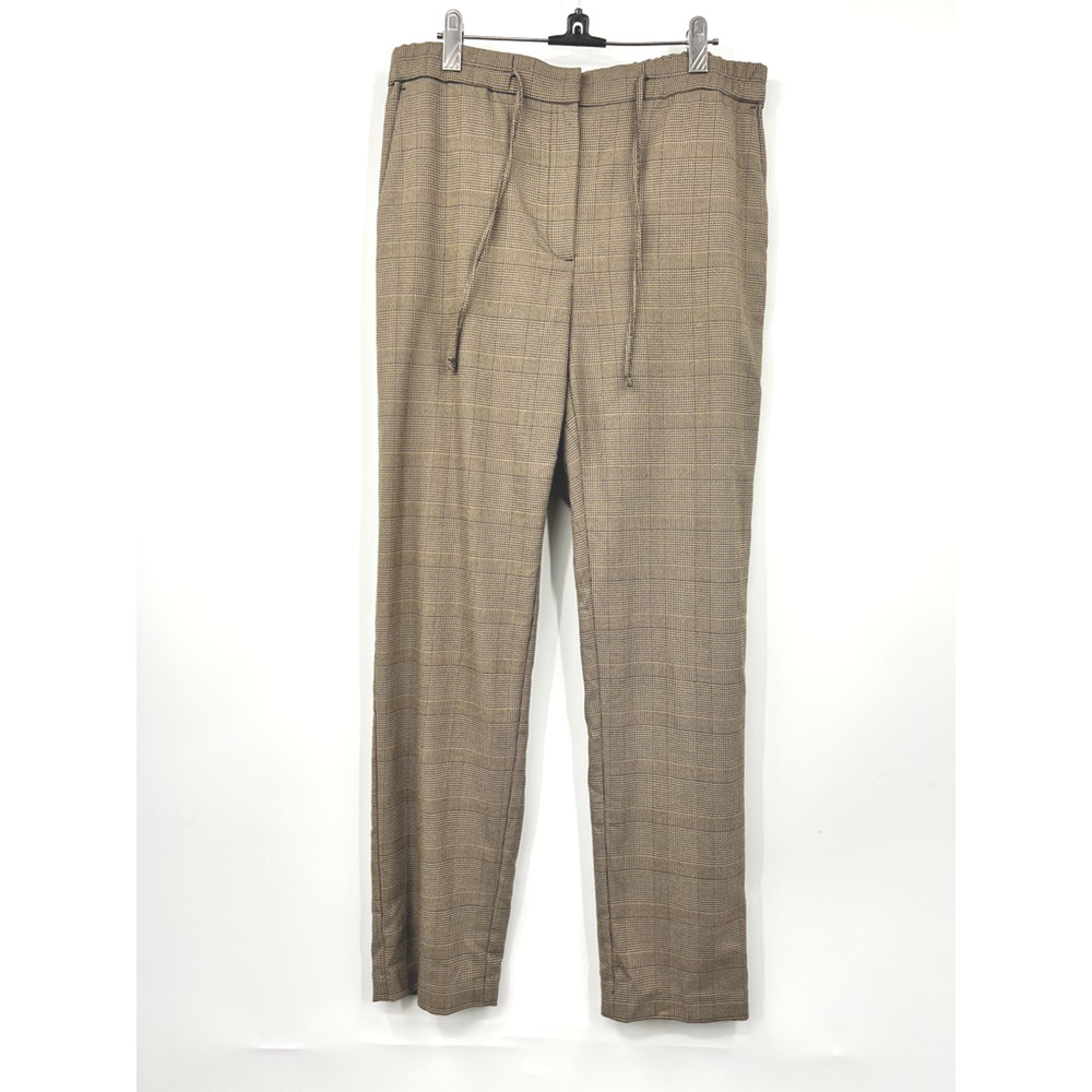 J.‎ Jill Chino Pants Brown Houndstooth Mid Rise Drawstring Tweed S Tall #2601